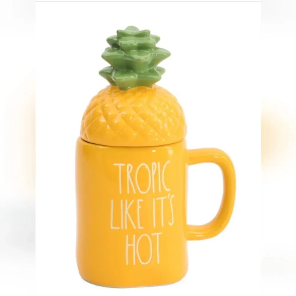 Nwt Rae Dunn Tropic like it's hot beach summer lidded mug